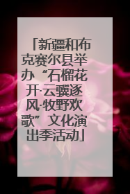 新疆和布克赛尔县举办“石榴花开·云骥逐风·牧野欢歌”文化演出季活动