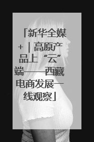 新华全媒+｜高原产品上“云”端——西藏电商发展一线观察