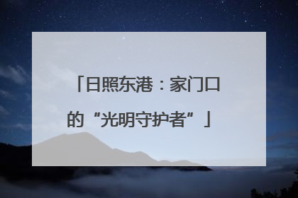 日照东港：家门口的“光明守护者”