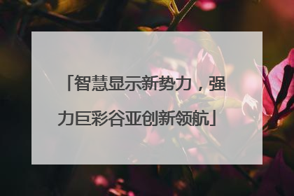 智慧显示新势力，强力巨彩谷亚创新领航