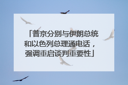 普京分别与伊朗总统和以色列总理通电话，强调重启谈判重要性