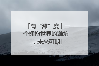 有“潍”度丨一个拥抱世界的潍坊，未来可期