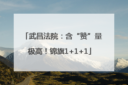 武昌法院：含“赞”量极高！锦旗1+1+1