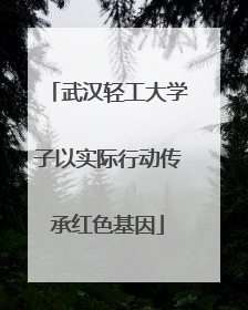 武汉轻工大学子以实际行动传承红色基因