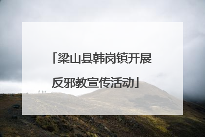 梁山县韩岗镇开展反邪教宣传活动