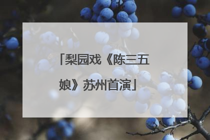 梨园戏《陈三五娘》苏州首演
