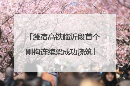潍宿高铁临沂段首个刚构连续梁成功浇筑