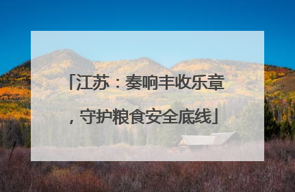 江苏：奏响丰收乐章，守护粮食安全底线
