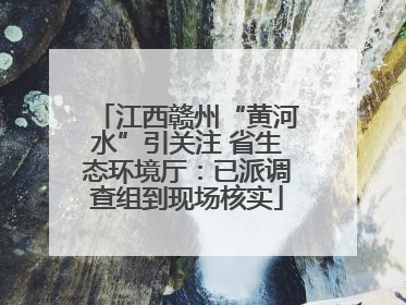 江西赣州“黄河水”引关注 省生态环境厅：已派调查组到现场核实