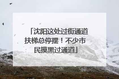 沈阳这处过街通道扶梯总停摆！不少市民摸黑过通道