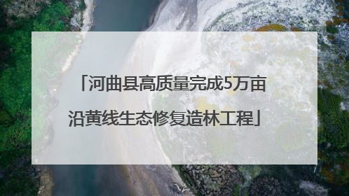河曲县高质量完成5万亩沿黄线生态修复造林工程