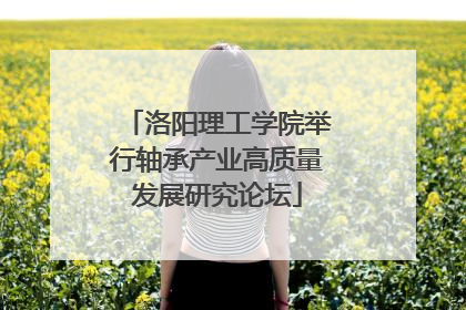 洛阳理工学院举行轴承产业高质量发展研究论坛