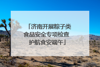 济南开展粽子类食品安全专项检查 护航食安端午