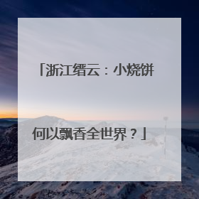 浙江缙云：小烧饼何以飘香全世界？