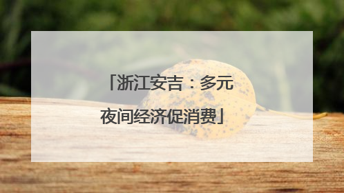 浙江安吉：多元夜间经济促消费