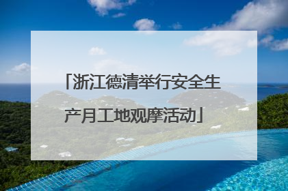 浙江德清举行安全生产月工地观摩活动