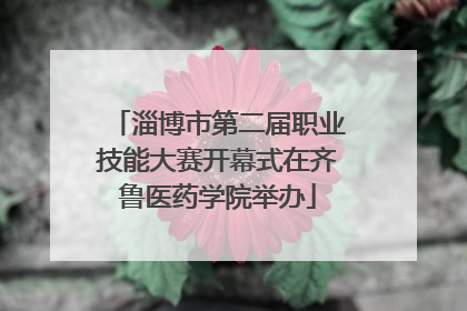 淄博市第二届职业技能大赛开幕式在齐鲁医药学院举办