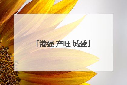 港强 产旺 城盛