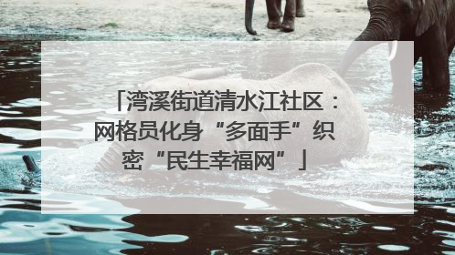 湾溪街道清水江社区：网格员化身“多面手”织密“民生幸福网”