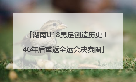 湖南U18男足创造历史！46年后重返全运会决赛圈