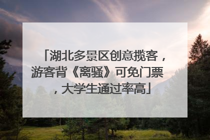 湖北多景区创意揽客，游客背《离骚》可免门票，大学生通过率高