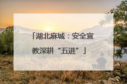 湖北麻城：安全宣教深耕“五进”
