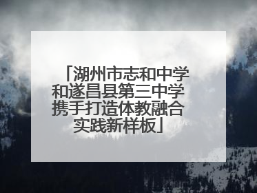 湖州市志和中学和遂昌县第三中学携手打造体教融合实践新样板