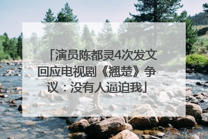 演员陈都灵4次发文回应电视剧《翘楚》争议：没有人逼迫我