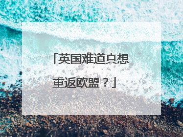 英国难道真想重返欧盟？