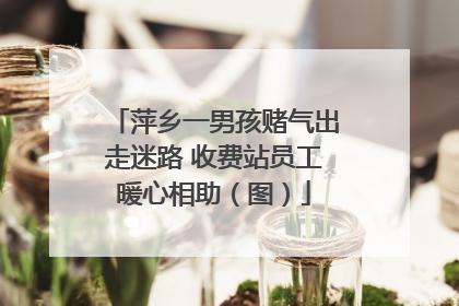 萍乡一男孩赌气出走迷路 收费站员工暖心相助（图）