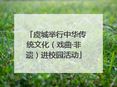 虞城举行中华传统文化（戏曲·非遗）进校园活动