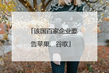 该国百家企业要告苹果、谷歌