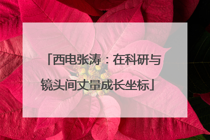 西电张涛：在科研与镜头间丈量成长坐标