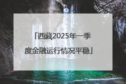 西藏2025年一季度金融运行情况平稳