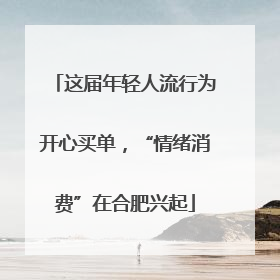 这届年轻人流行为开心买单，“情绪消费”在合肥兴起