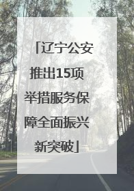 辽宁公安推出15项举措服务保障全面振兴新突破