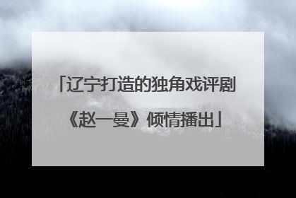 辽宁打造的独角戏评剧《赵一曼》倾情播出