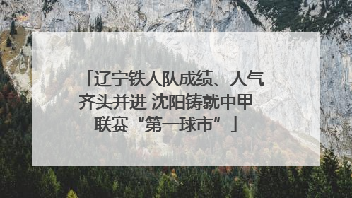 辽宁铁人队成绩、人气齐头并进 沈阳铸就中甲联赛“第一球市”