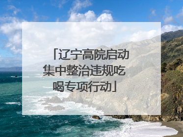 辽宁高院启动集中整治违规吃喝专项行动