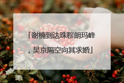 谢楠到达珠穆朗玛峰，吴京隔空向其求婚