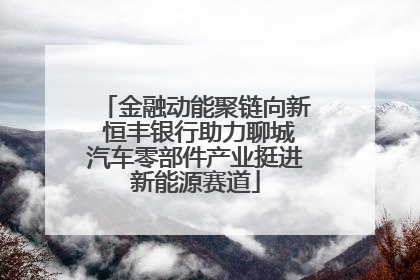 金融动能聚链向新 恒丰银行助力聊城汽车零部件产业挺进新能源赛道