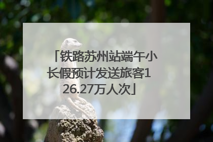 铁路苏州站端午小长假预计发送旅客126.27万人次