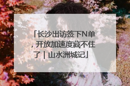 长沙出访签下N单，开放加速度藏不住了｜山水洲城记