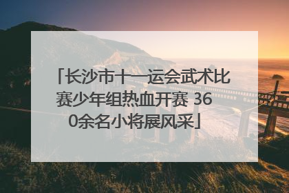 长沙市十一运会武术比赛少年组热血开赛 360余名小将展风采