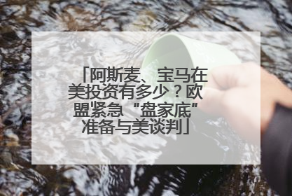 阿斯麦、宝马在美投资有多少？欧盟紧急“盘家底”准备与美谈判