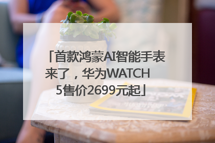 首款鸿蒙AI智能手表来了，华为WATCH 5售价2699元起