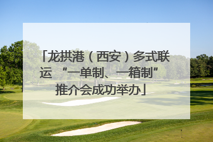 龙拱港（西安）多式联运 “一单制、一箱制” 推介会成功举办