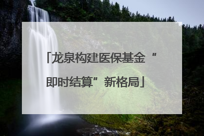 龙泉构建医保基金“即时结算”新格局