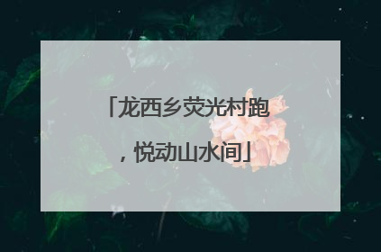 龙西乡荧光村跑，悦动山水间