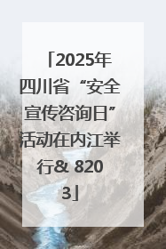 2025年四川省“安全宣传咨询日”活动在内江举行& 8203